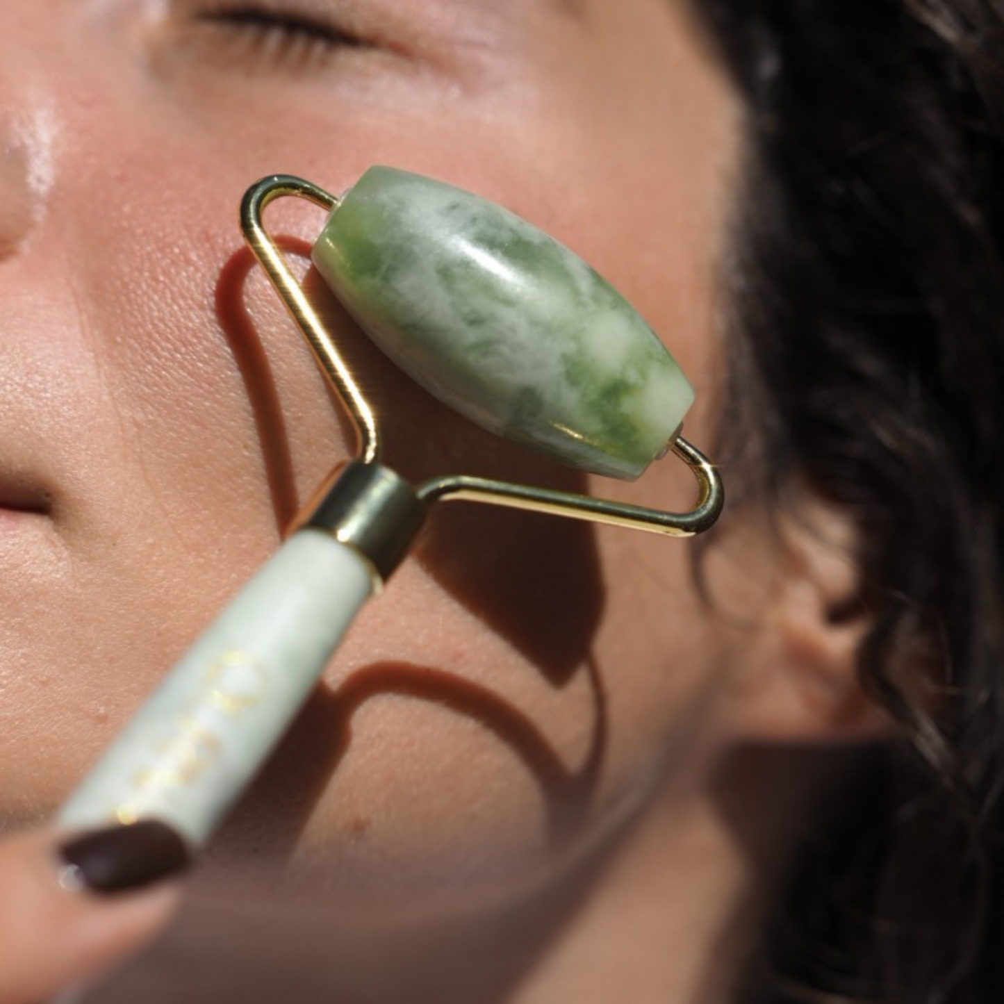 Q Green Quartz Jade Roller