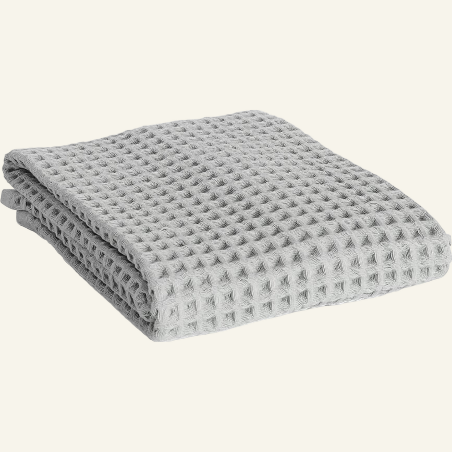 Waffle Q Bath Towel | Grey