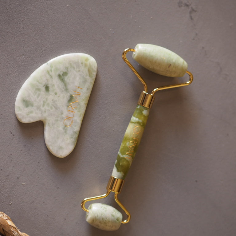 Q Green Quartz Jade Roller