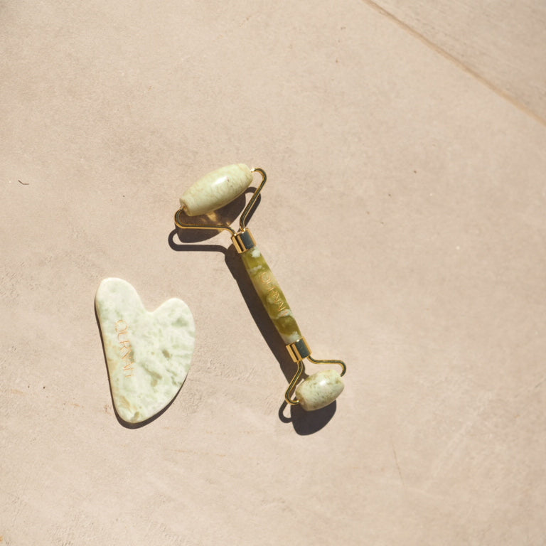 Q Green Quartz Jade Roller