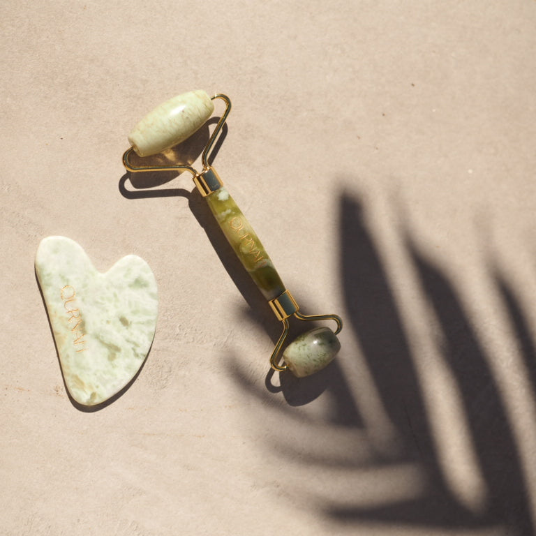 Q Green Quartz Jade Roller