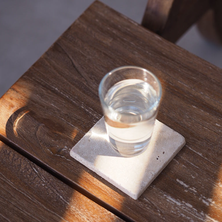 Leo Travertine Coaster