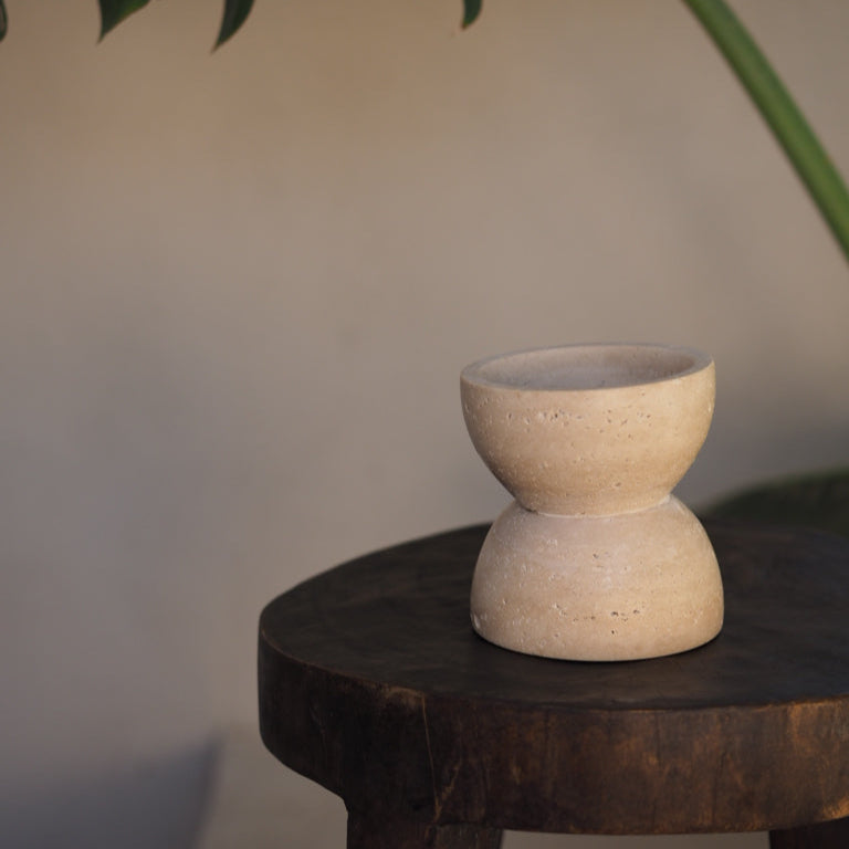 Leo Travertine Palo Santo Burner