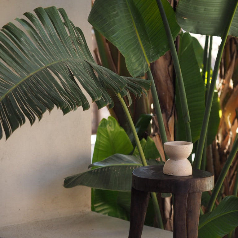 Leo Travertine Palo Santo Burner