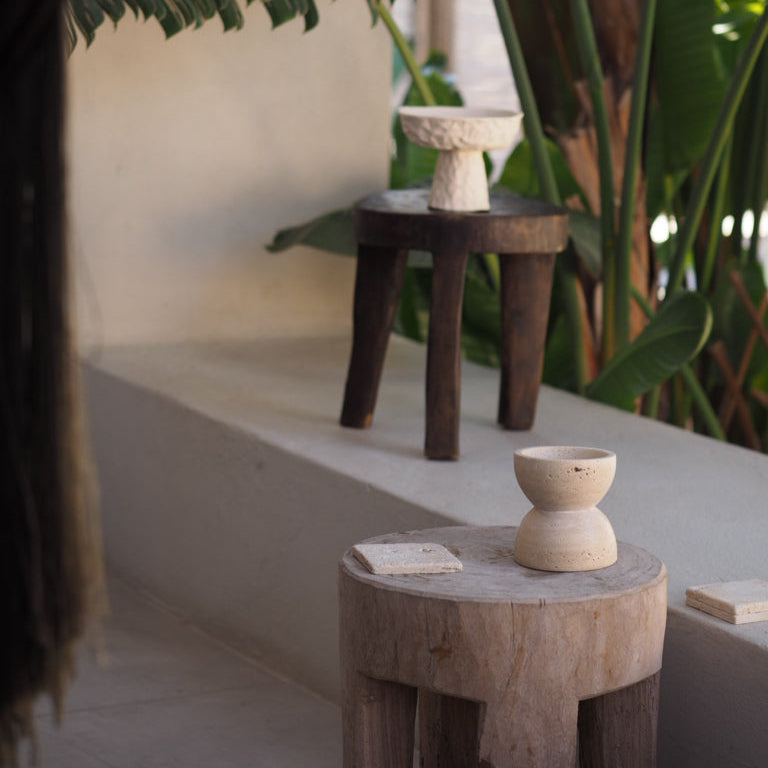 Leo Travertine Palo Santo Burner