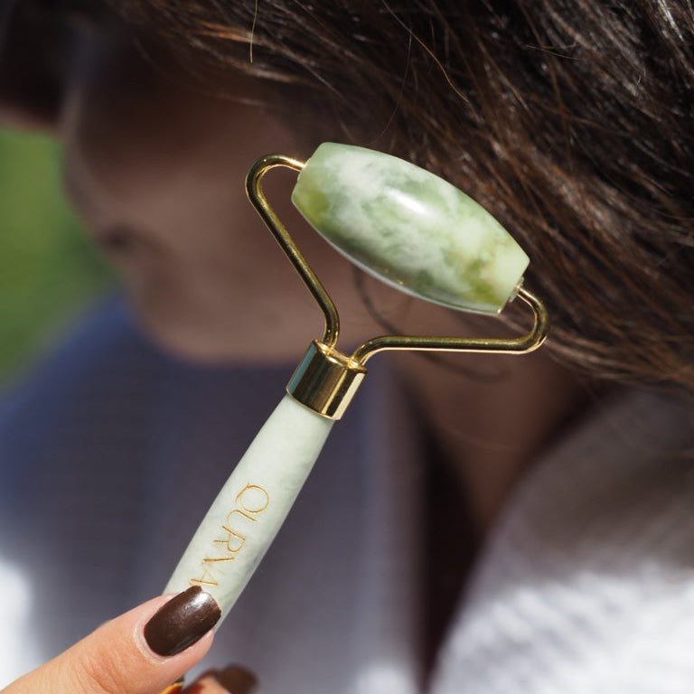 Q Green Quartz Jade Roller